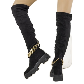 BM Crne čizme na visokom potplatu Charette crna