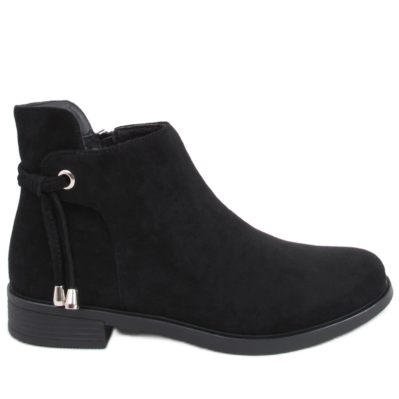 BM Crne ženske ravne čizme MR-10 Black crno