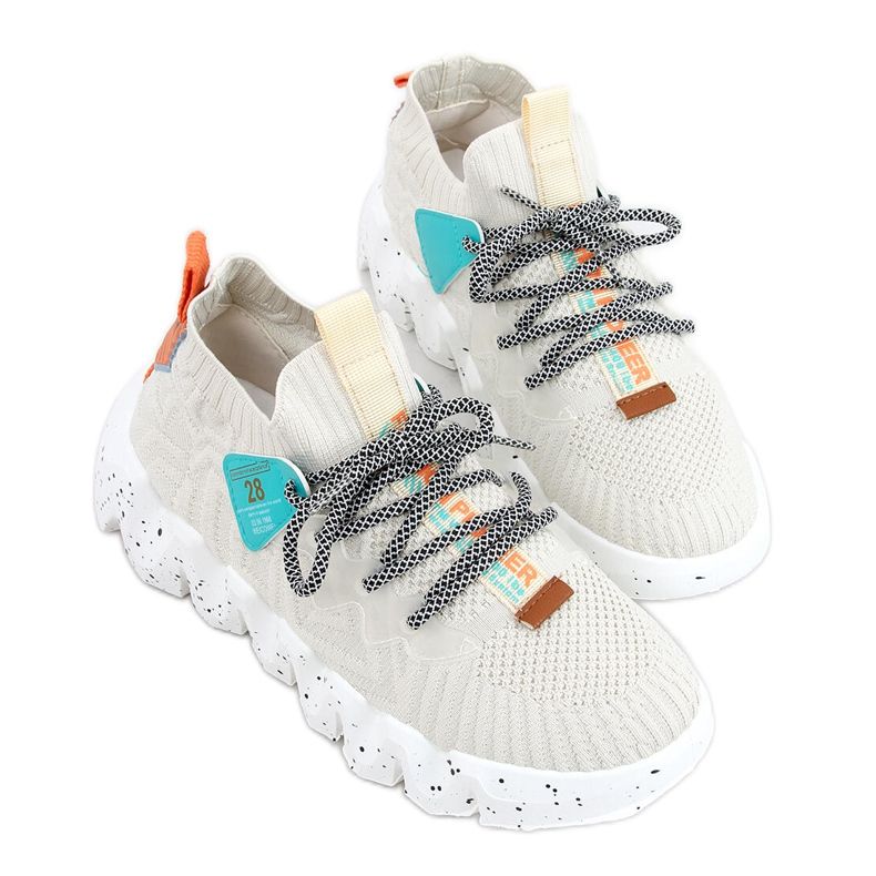 Bež sportske cipele s visokim potplatom NB387 Bež