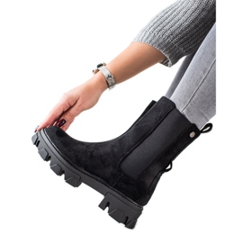 Sweet Shoes Modne crne čizme na platformi crna