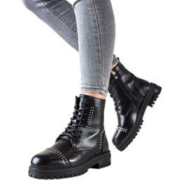 Super Me Trapere za čizme izrađene od eko kože crna