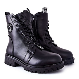 PE1 Dječje tople čizme radnice Black Rosalie crna