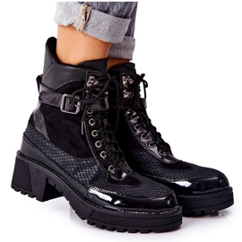 PG1 Radničke čizme Devera sa kopčom crna