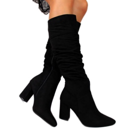 Čizme izolirane, naborane Vinceza W JAN42A crna