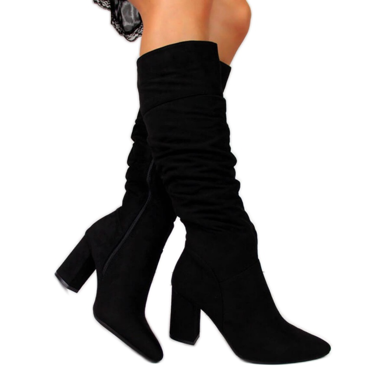 Čizme izolirane, naborane Vinceza W JAN42A crna crno