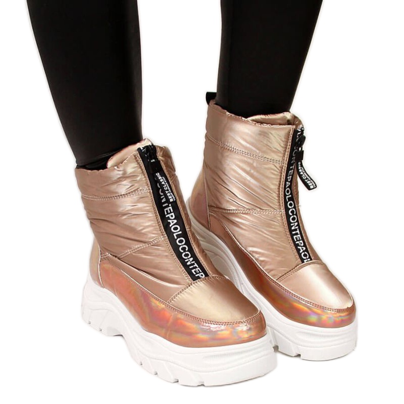 Čizme za snijeg na holo platformi Vinceza W JAN46C zlatne boje zlatna