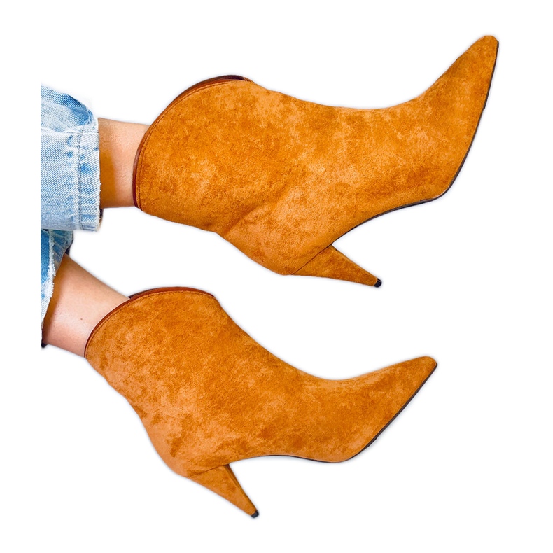 Čizme visoke pete Fibi Camel smeđa