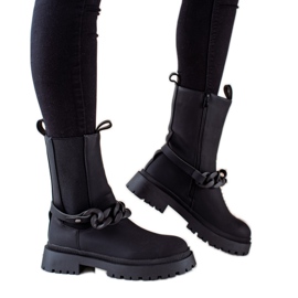 TRENDI Crni radnici s ukrasnim pojasom crna