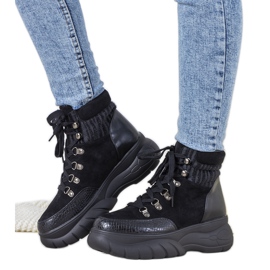 Crne zimske tenisice sa životinjskom tematikom Miron crna