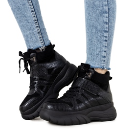 Crne zimske tenisice sa životinjskom tematikom Ninette crna