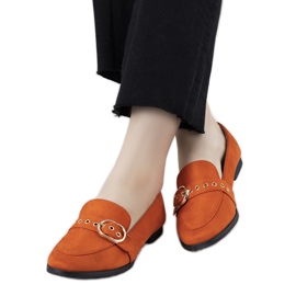 Narančaste mokasine sa zlatnim ukrasom Verreau narančasta