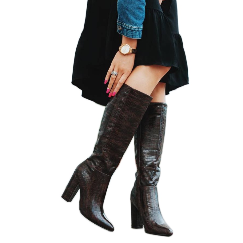 Smeđe čizme na mjestu Phoebo smeđa crno