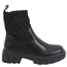 Čizme s prošivenim gornjim dijelom Elin Black crno