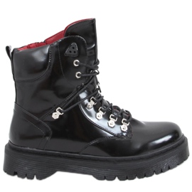 Kari Crne čizme na vezanje crna