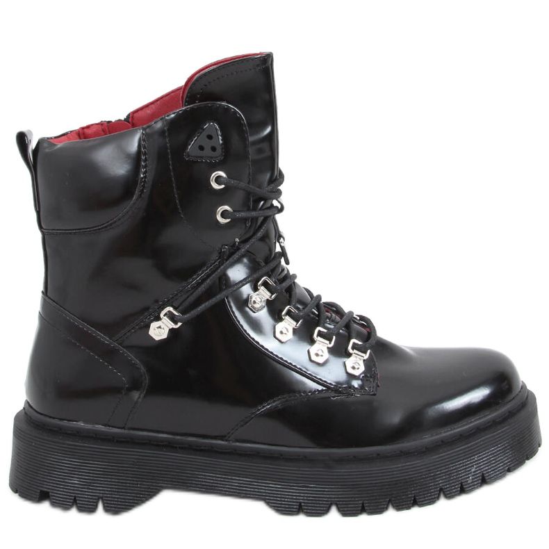 Kari Crne čizme na vezanje crno