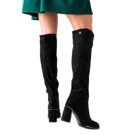 Goodin Elegantne čizme od antilopa crna