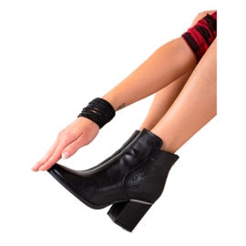 W. Potocki Čizme sa umetkom Potocki sa zmijskim printom crna