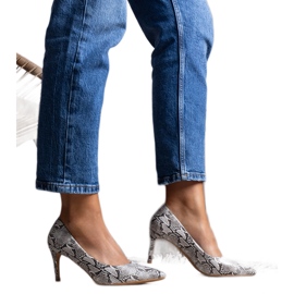 Bež pumpe u uzorku zmijske kože Nickle