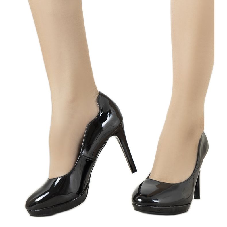 Crne lakirane pumpe na Joleen peti crno