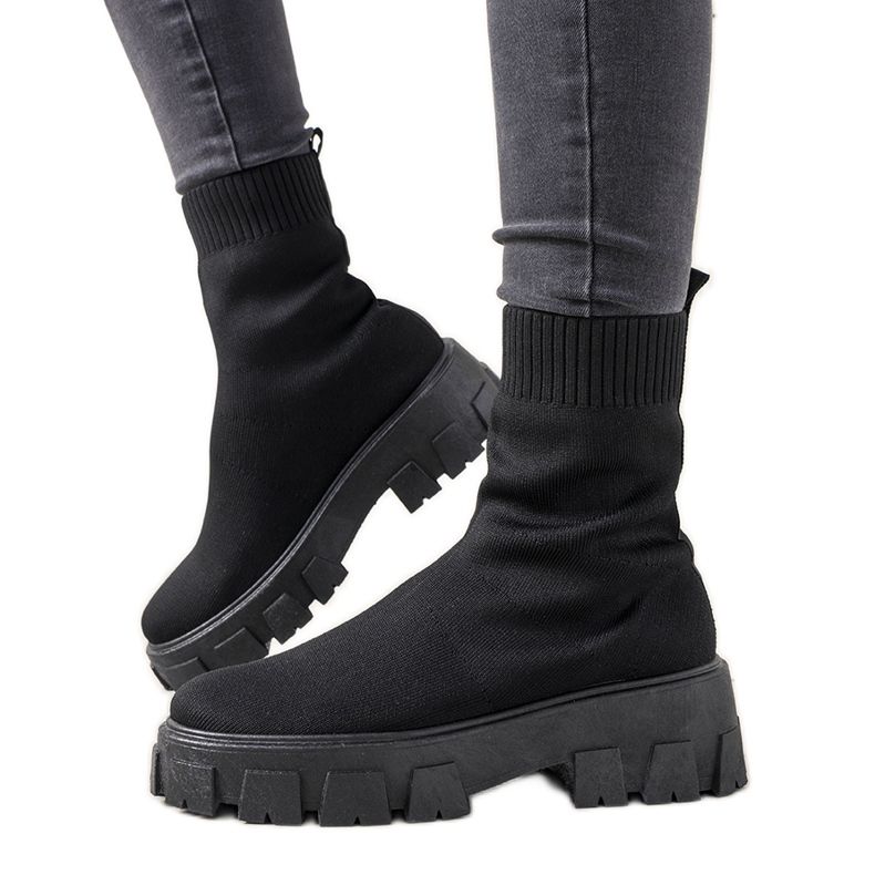 Crne čizme na debelom potplatu Randy crno