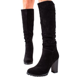 Sixth Sense Elegantne čizme od antilopa crna