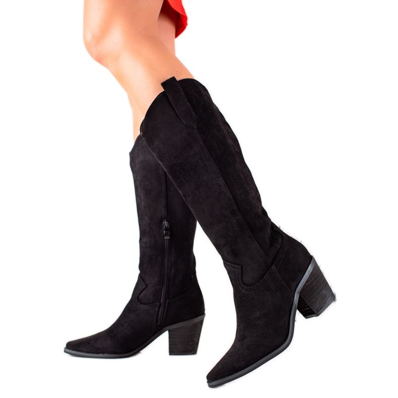 Renda Kaubojske čizme od antilopa crno