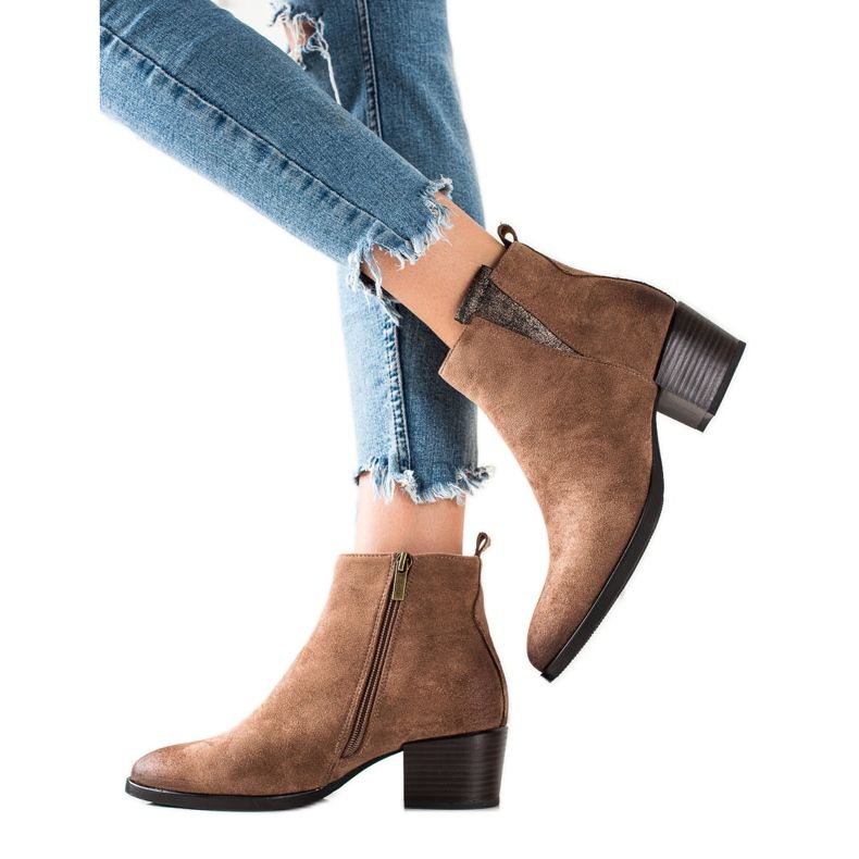 W. Potocki Ležerne smeđe čizme Potocki smeđa