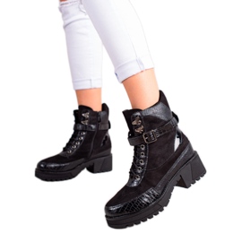 Queen Vivi Radnici na vezanje s kopčom crna