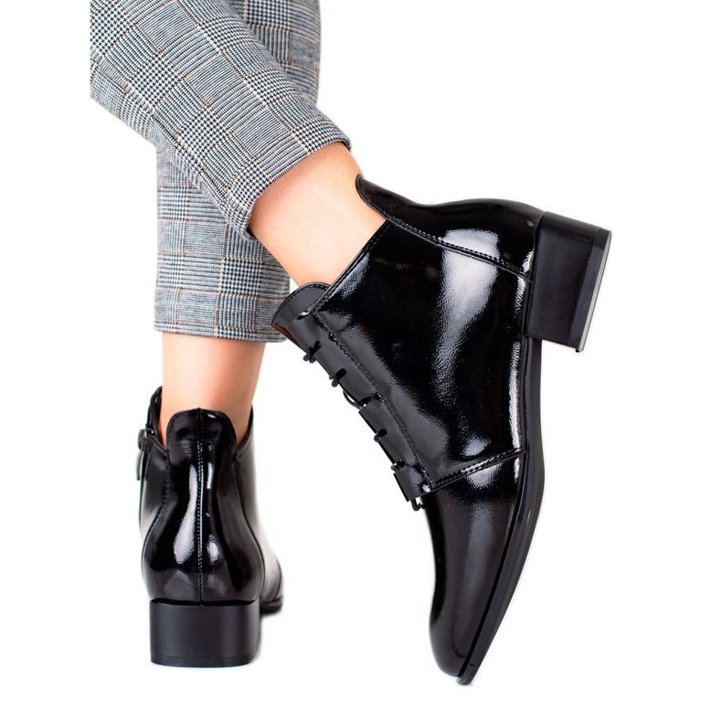 W. Potocki Elegantne čizme Potocki lakirane crno