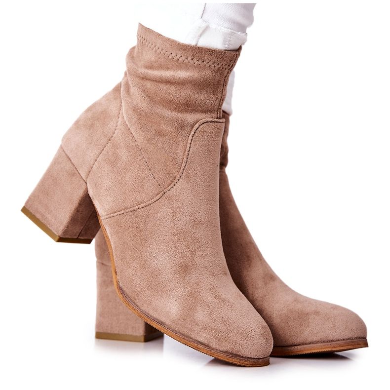 PE1 Ženske čizme antilop bež Merducio kaki