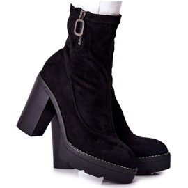 PG1 Crne Marlevo čizme od antilopa na postu crna