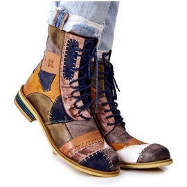 Maciejka Višebojne kožne čizme Jodhpur 05095-39 višebojan