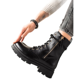 Sixth Sense Crne čizme Traper s eko kožom crna