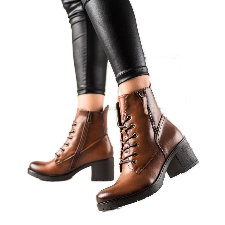 W. Potocki Ležerne čizme na vezanje marke Potocki smeđa