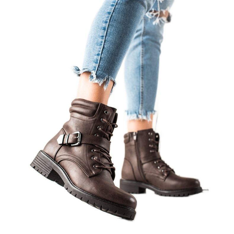 Anesia Paris Smeđi radnici s kopčom smeđa