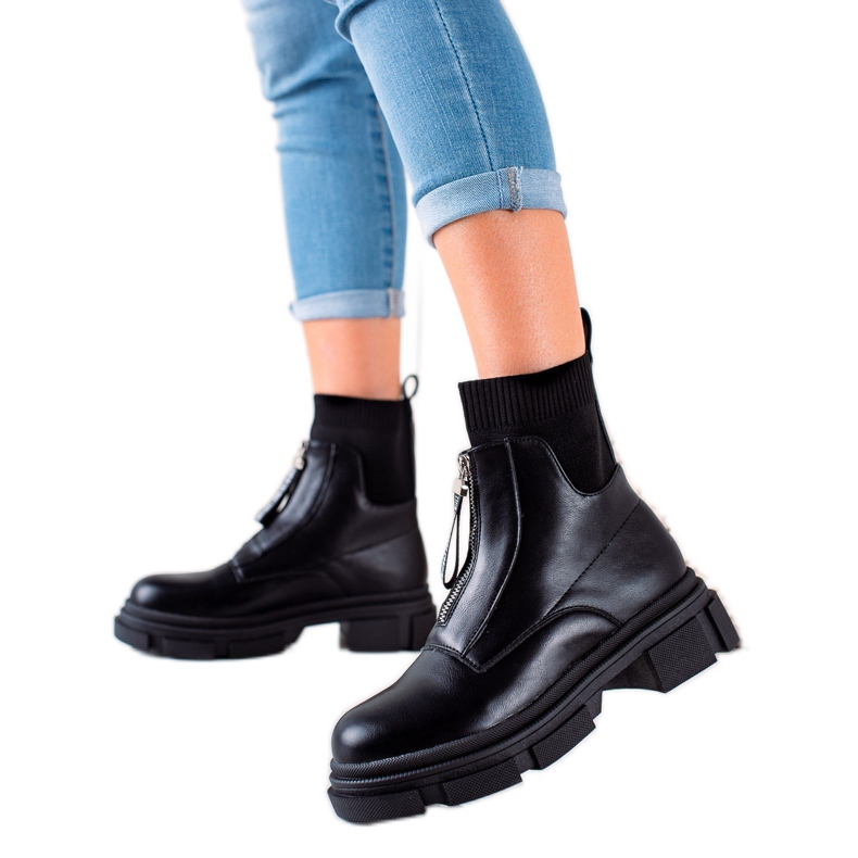 Bestelle Slip-on Workers s patentnim zatvaračem crno