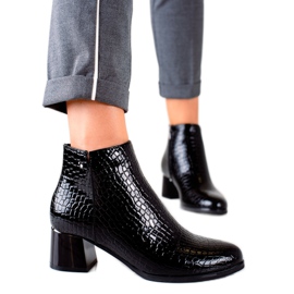 W. Potocki Čizme s visokom petom Potocki crna