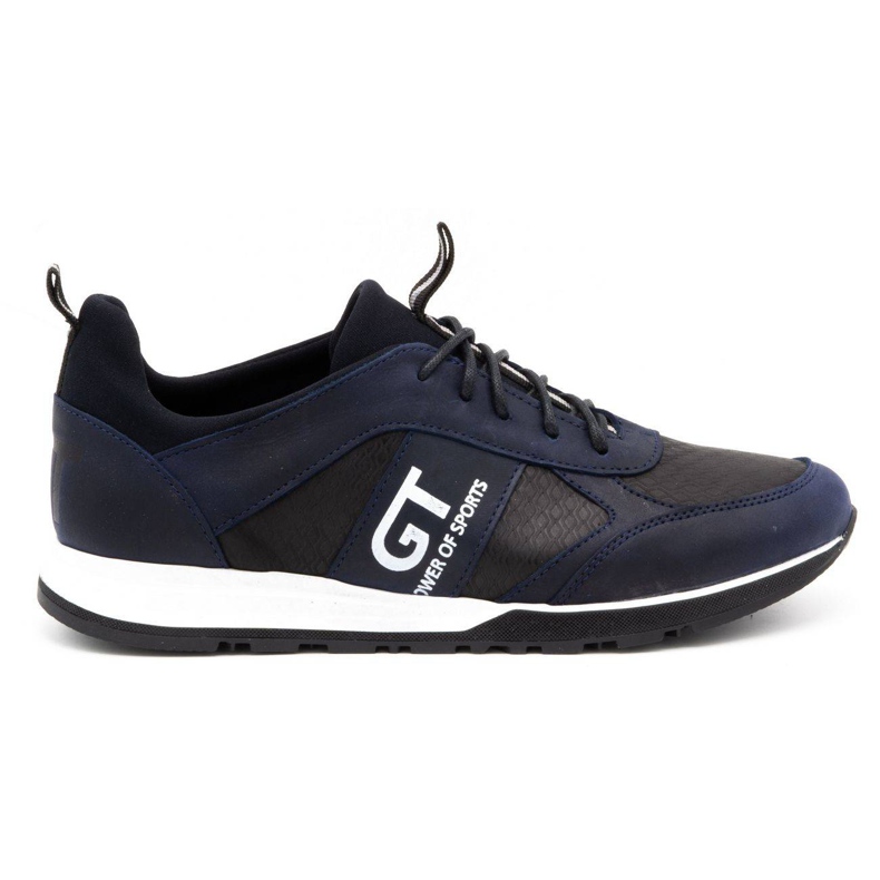 Polbut Sportske muške kožne cipele za slobodno vrijeme 2111PLB, tamnoplave plava