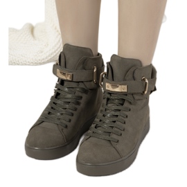 Poganske ženske zelene čizme zelena