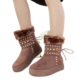 Almendra roze ženske čizme za snijeg ružičasta