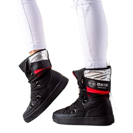 Ženske čizme za snijeg Big Star EE274656 crna crvena srebro