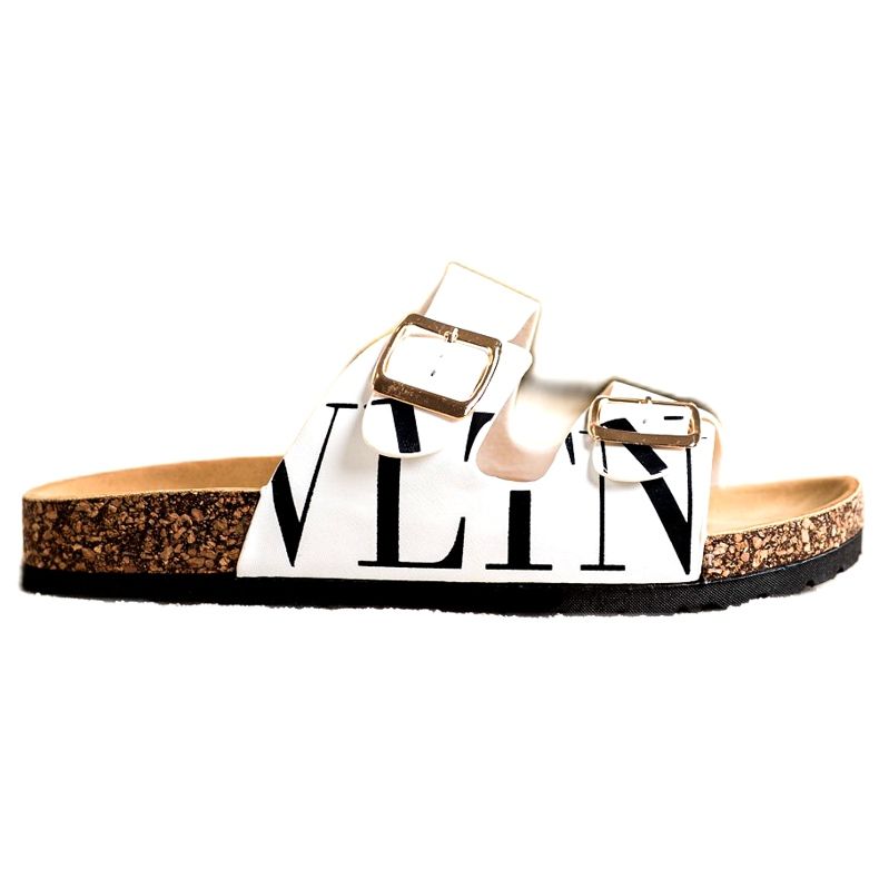 Bijele udobne japanke od eko kože bijela