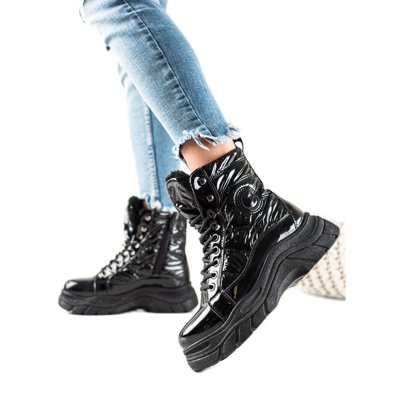 Crne čizme na platformi VINCEZA crno