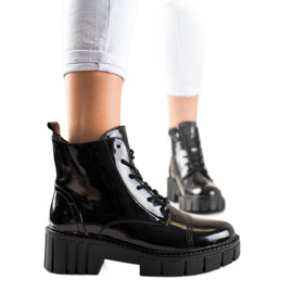 Goodin Klasične Trapper čizme na platformi crna