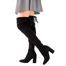 Kayla Visoke čizme od antilopa crna