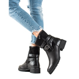 Super Mode Crni klasični radnici s kopčom crna