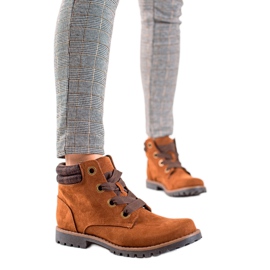 TRENDI Suede Traper čizme smeđa