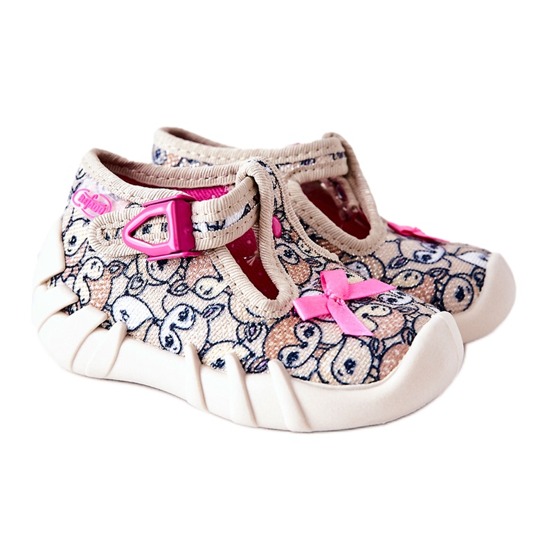 BEFADO S.A. Papuče Inblu Srna sa mašnom 110P437 bež smeđa