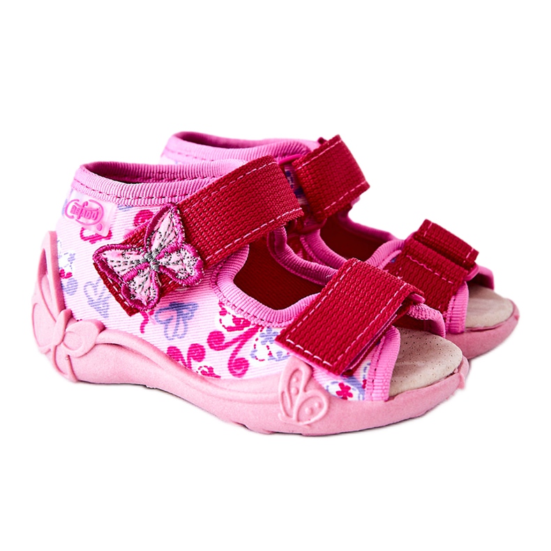 BEFADO S.A. Inblu sandale s čičak 342P021 ružičaste ružičasta