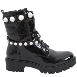 Lakirane torbe s Beni Black biserima crna